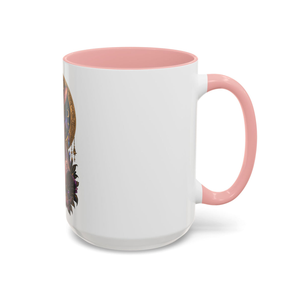 Mystic Sphynx Cat Coffee Mug — Magical Moon & Floral Accent (11/15 oz)