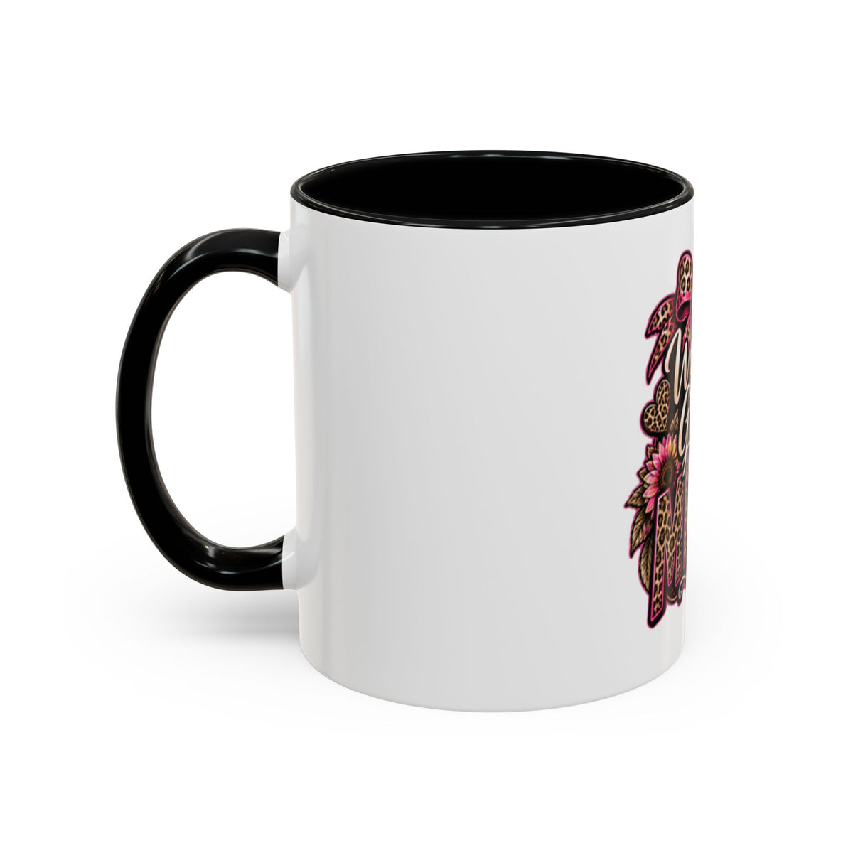 World's Greatest Mema Accent Coffee Mug – Leopard Pink Bow Gift for Grandma (11/15 oz)
