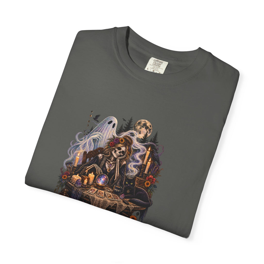 Tarot Seance Skeleton, Black Cat & Ghost Graphic Tee