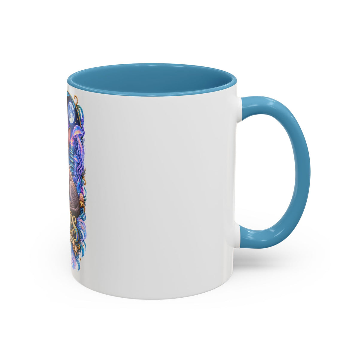 Pisces Devon Rex Cat Accent Coffee Mug — Zodiac Astrology Ceramic Mug (11/15oz)