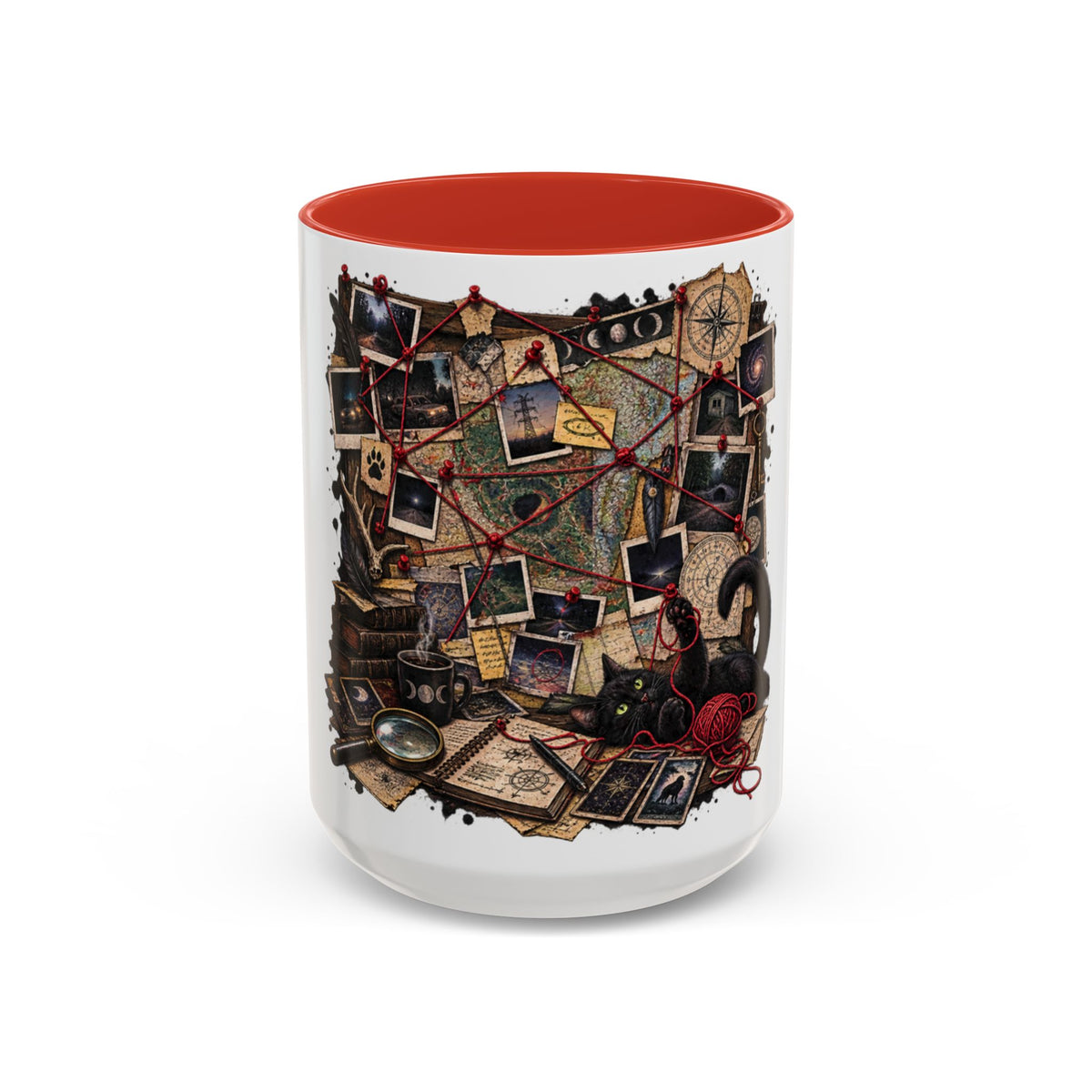 Conspiracy Board Coffee Mug — Detective Mystery Map Design (11/15oz)