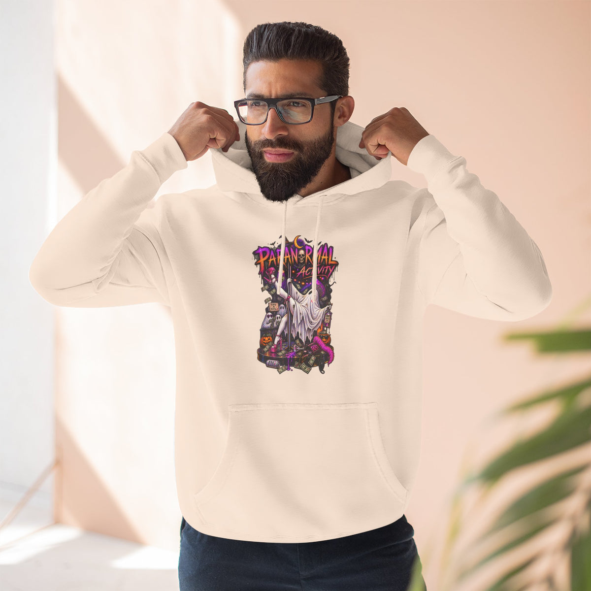 Paranormal Activity Ghost Pole Dancing — Retro Halloween Graphic Pullover