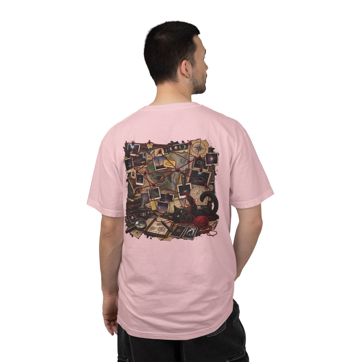 Mystery Evidence Board T-Shirt — Crime Scene Collage Graphic Tee
