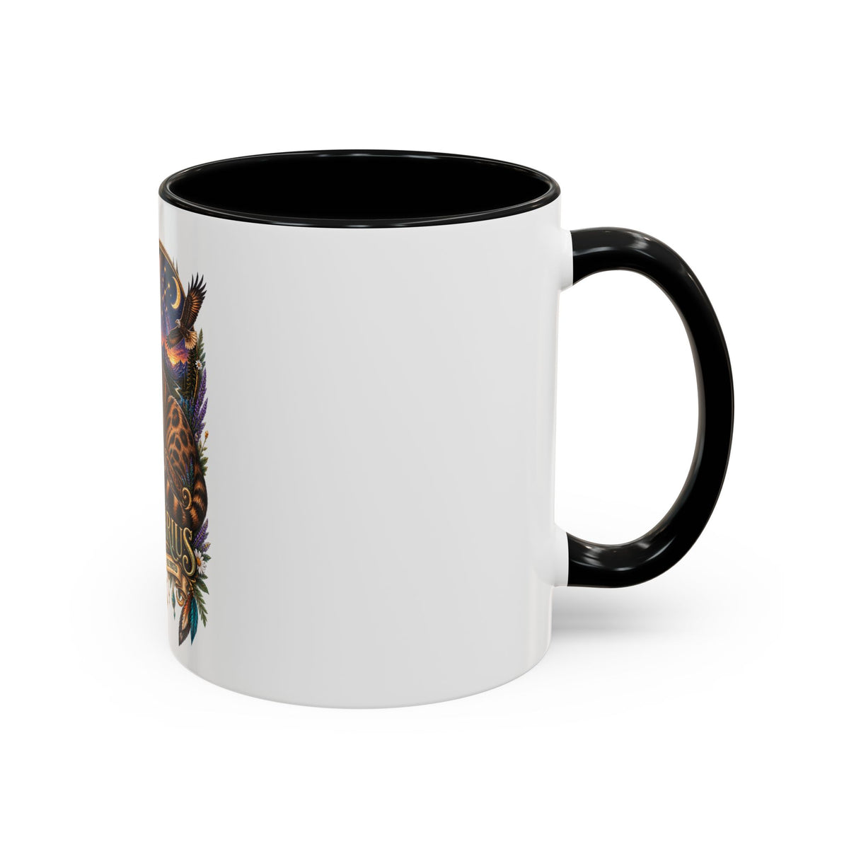 Sagittarius Bengal Cat Zodiac Coffee Mug — Cat Archer Astrology Accent Mug (11/15oz)
