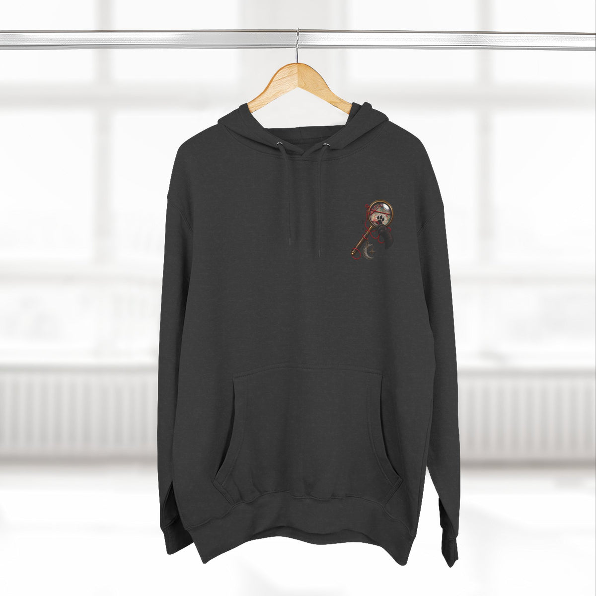 Detective Collage Hoodie — Vintage Mystery Photos & Magnifying Glass Graphic