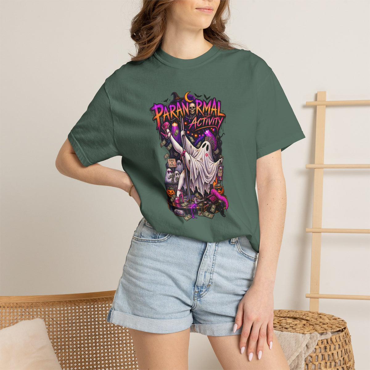 Paranormal Activity Ghost T-Shirt= Halloween ghost tee