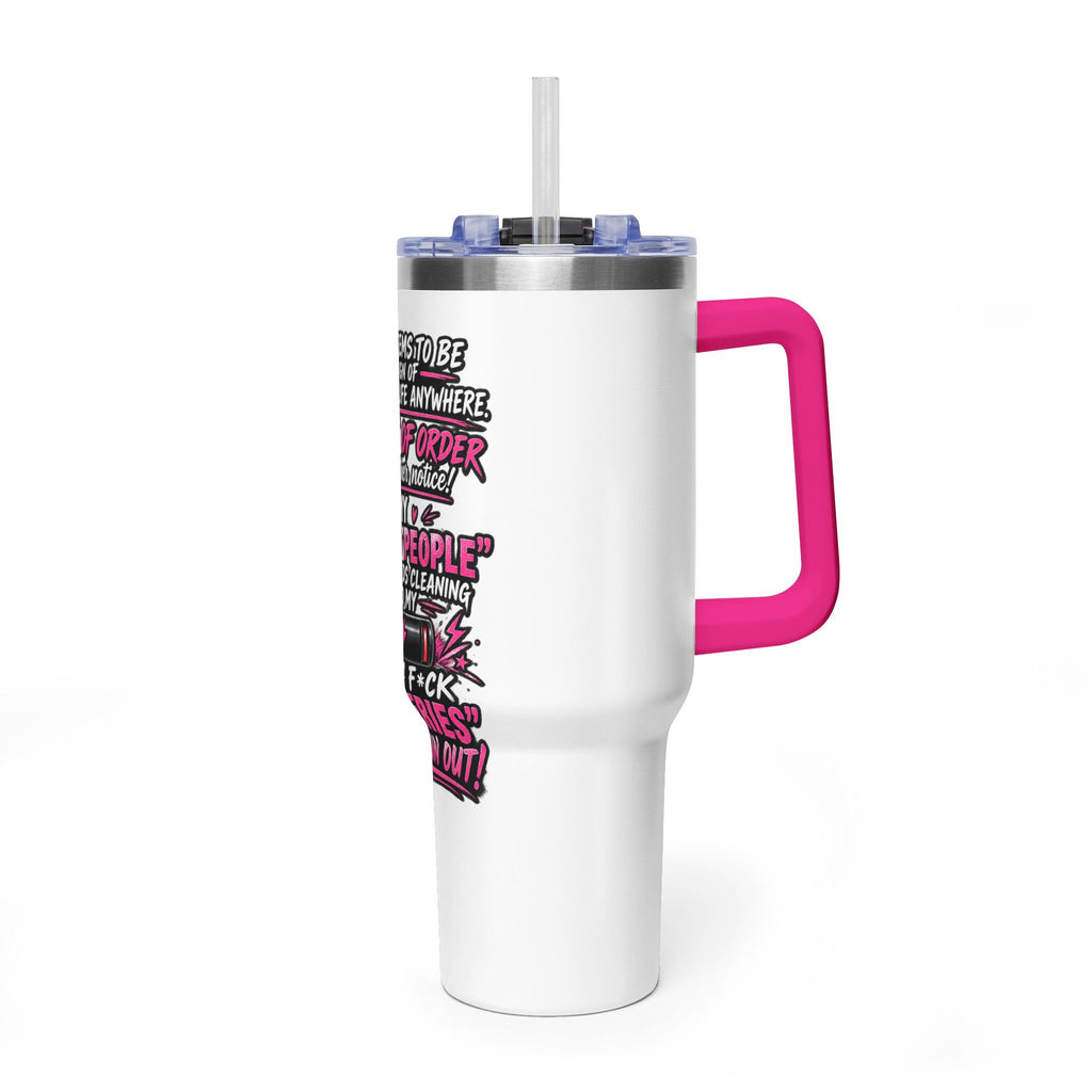 40oz Thermal Tumbler – Funny "Out of Order" Battery Joke Travel Mug
