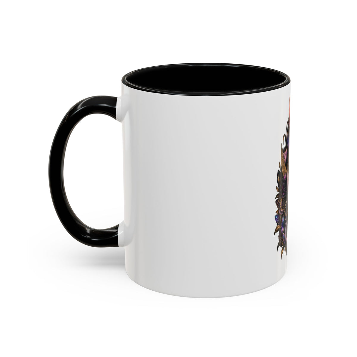 Mystic Sphynx Cat Coffee Mug — Magical Moon & Floral Accent (11/15 oz)