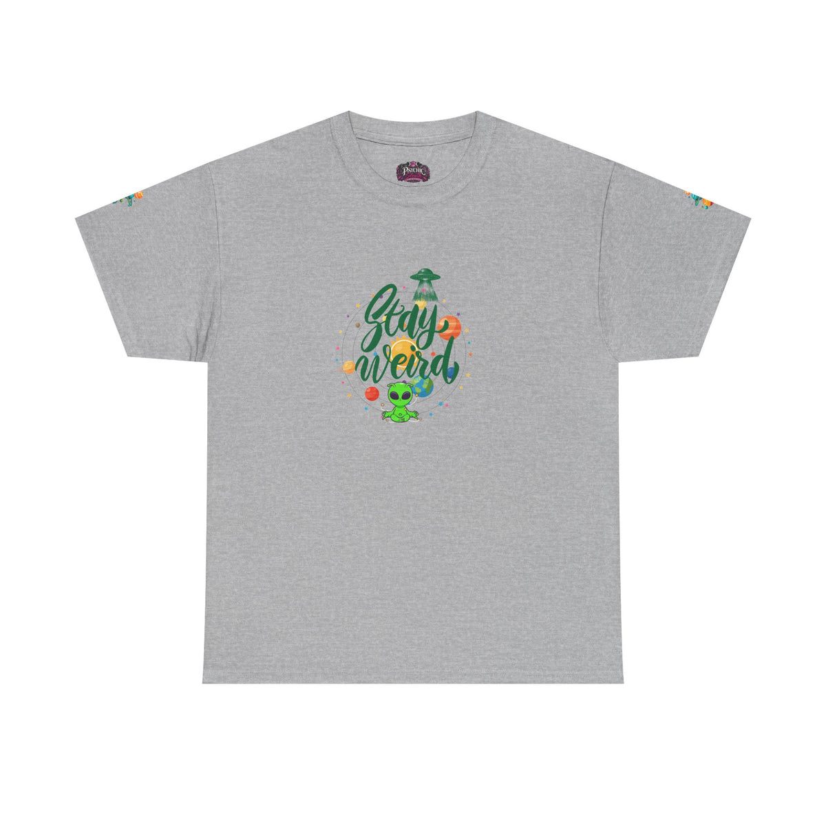 T-Shirt - 'Stay Weird' Cute Alien Space Graphic Tee (Playful, Casual Gift)