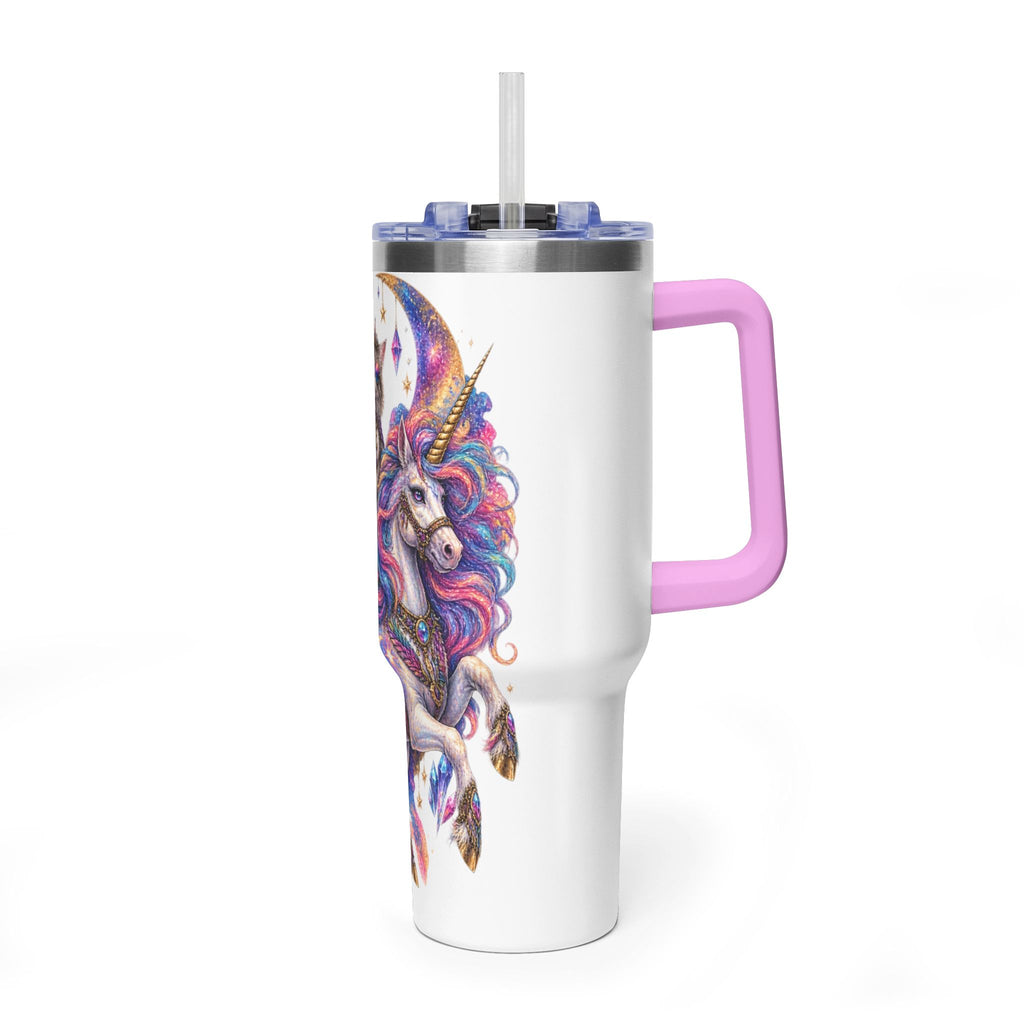 40oz Magical Unicorn Cat Tumbler – Colorful Fantasy Vacuum Insulated Cup