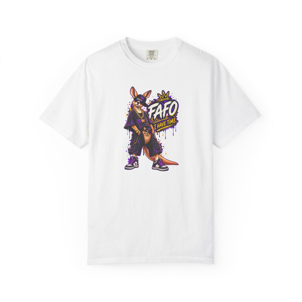FAFO Kangaroo Graphic T-Shirt — Streetwear Retro Animal Design