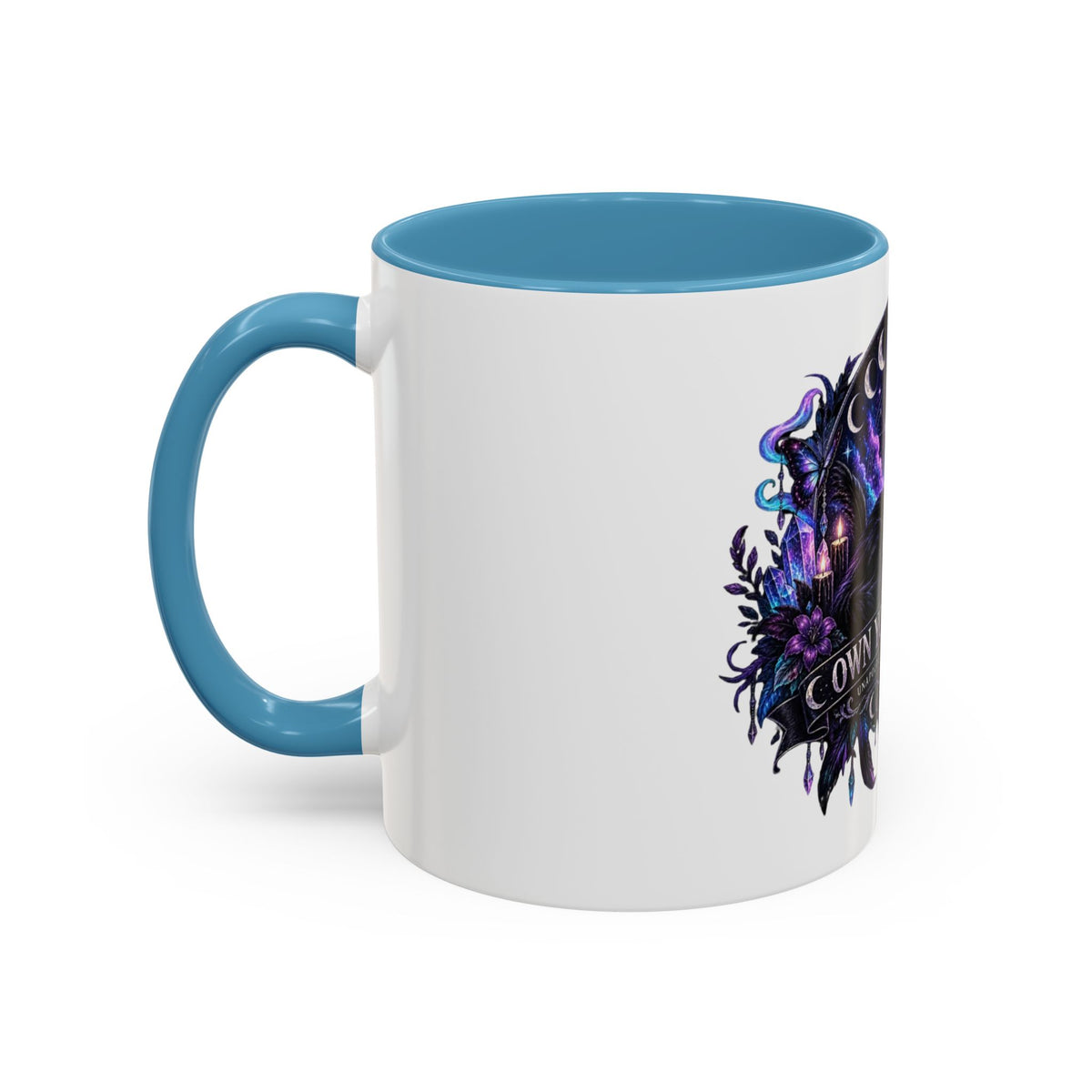 Own Your Energy Black Cat Coffee Mug – Spiritual Moon Phase Tea Cup