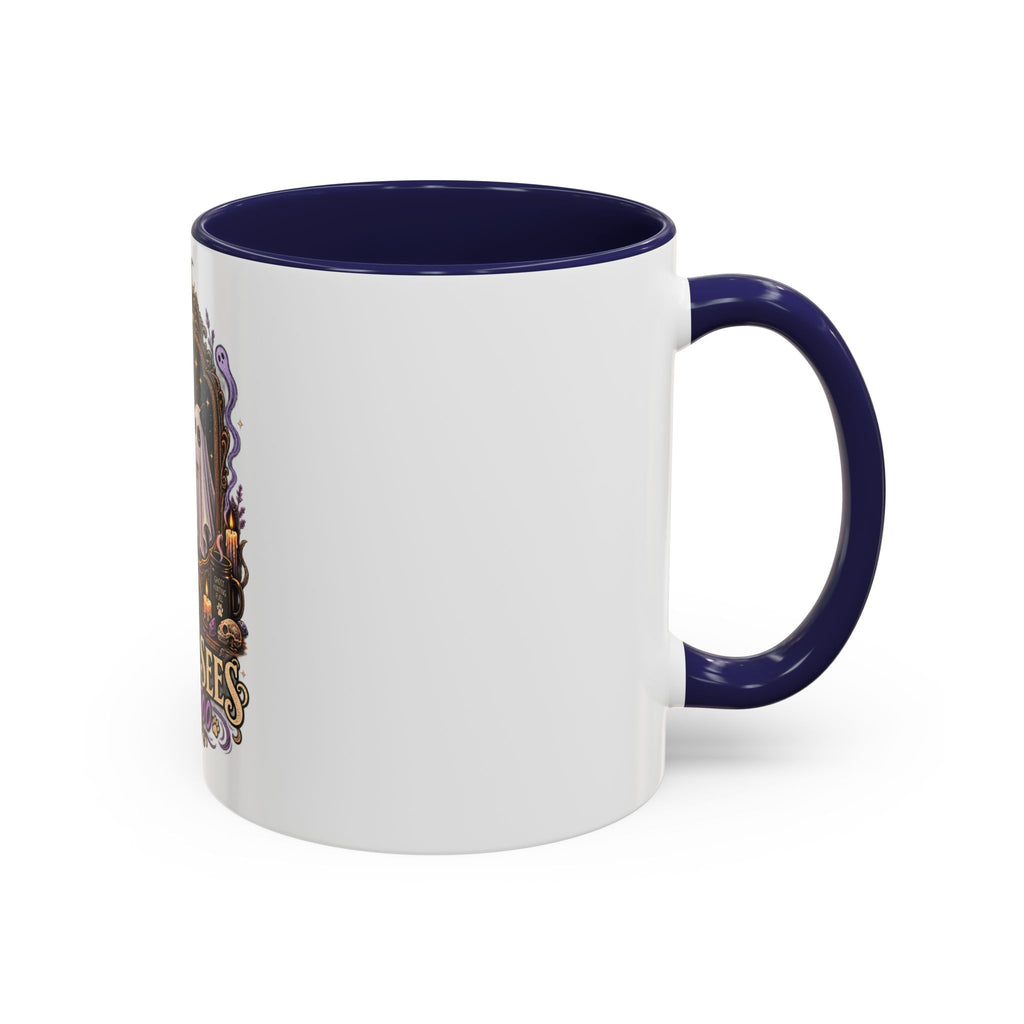 My Cat Sees Them Too Accent Coffee Mug – Halloween Cat & Ghost 11/15oz