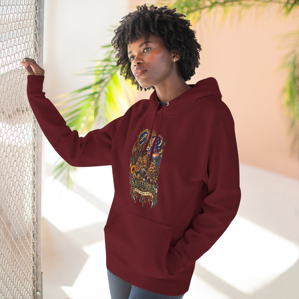 Sagittarius Bengal Zodiac Hoodie — Celestial Archer Constellation Graphic