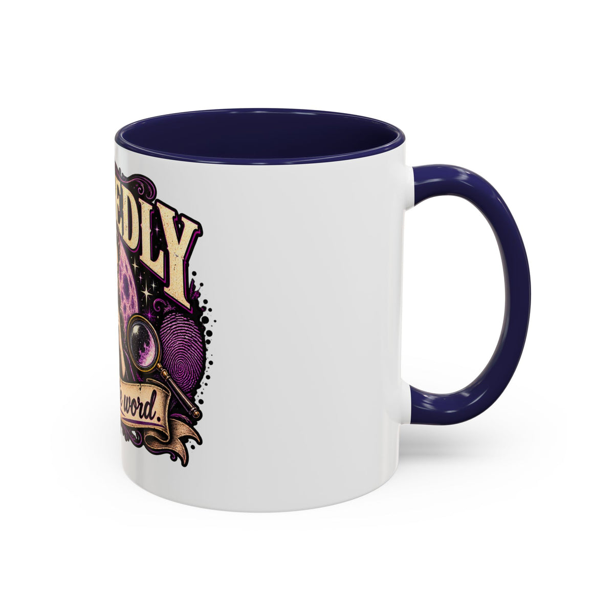 Allegedly Coffee Mug — Retro Pinup Mystery Design
