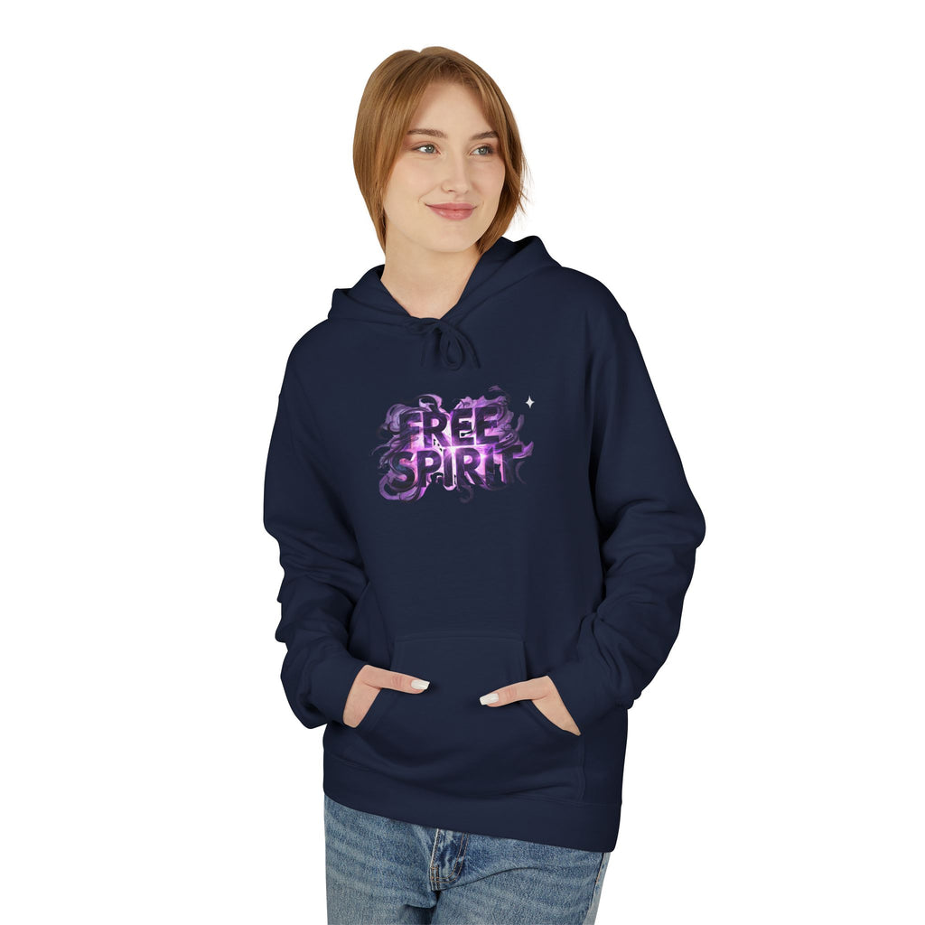 Free Spirit Hoodie — Purple Galaxy Wing Graphic Pullover