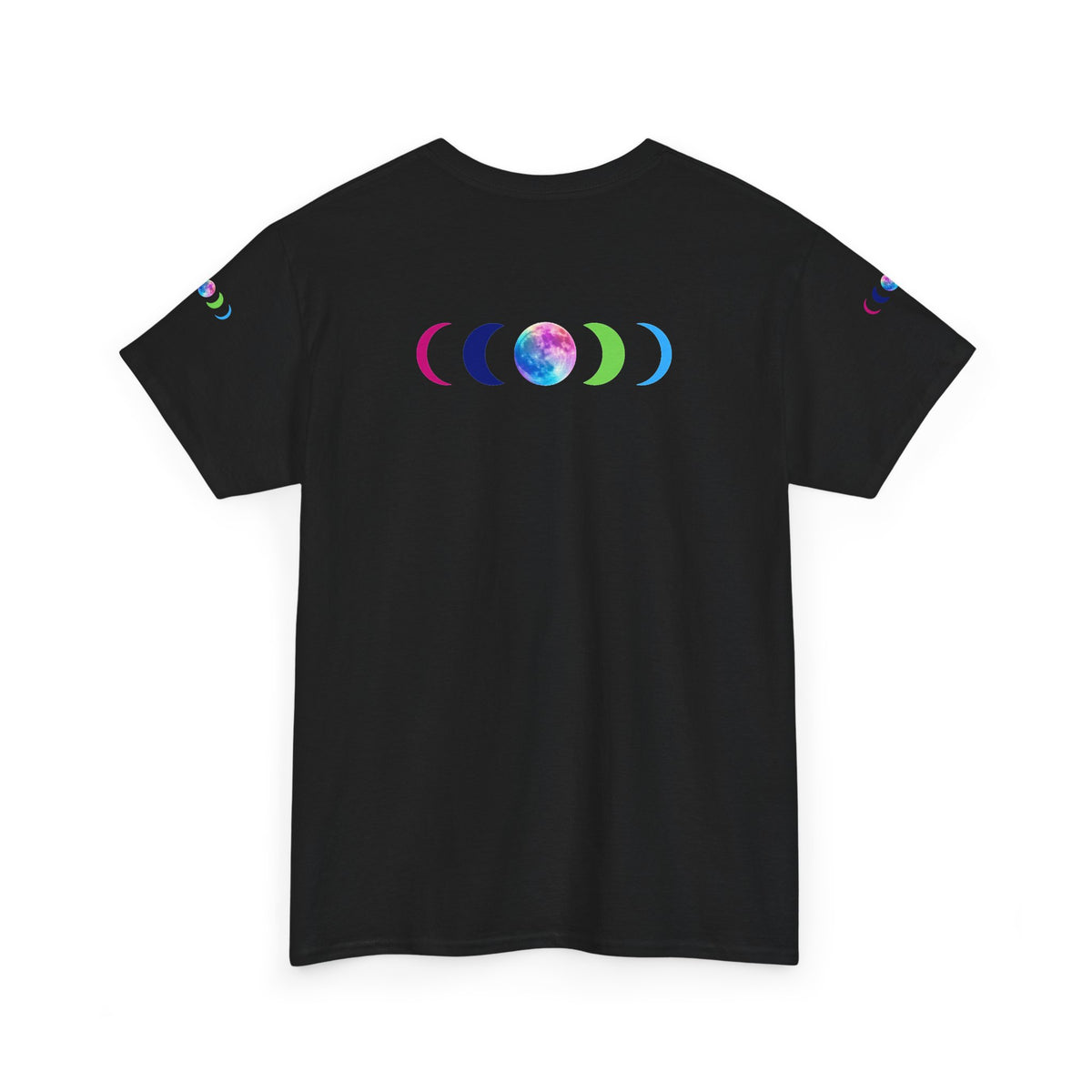 Wolf Moon T‑Shirt — Rainbow Celestial Wolf Graphic Tee