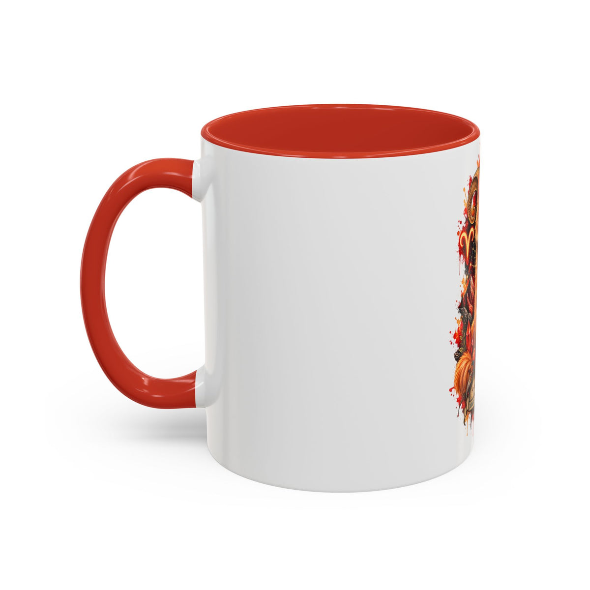 Aries Orange Tabby Cat Zodiac Coffee Mug – Cute Orange Tabby Astrology Accent Mug (11/15 oz)