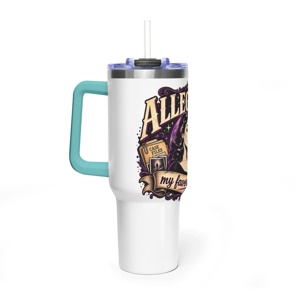 40oz Vacuum Tumbler - "Allegedly" Retro Detective Graphic