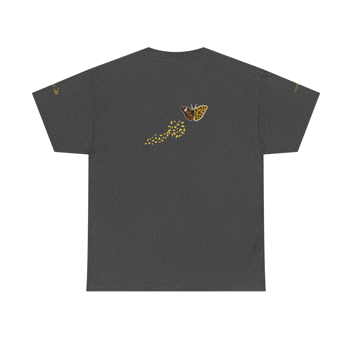Sunflower Kitten Tee | Butterfly Accent, Floral Cat Shirt