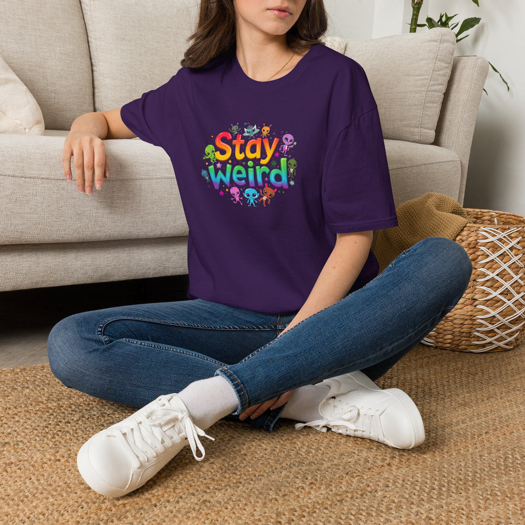 Stay Weird T-Shirt — Colorful Cute Alien Graphic Tee
