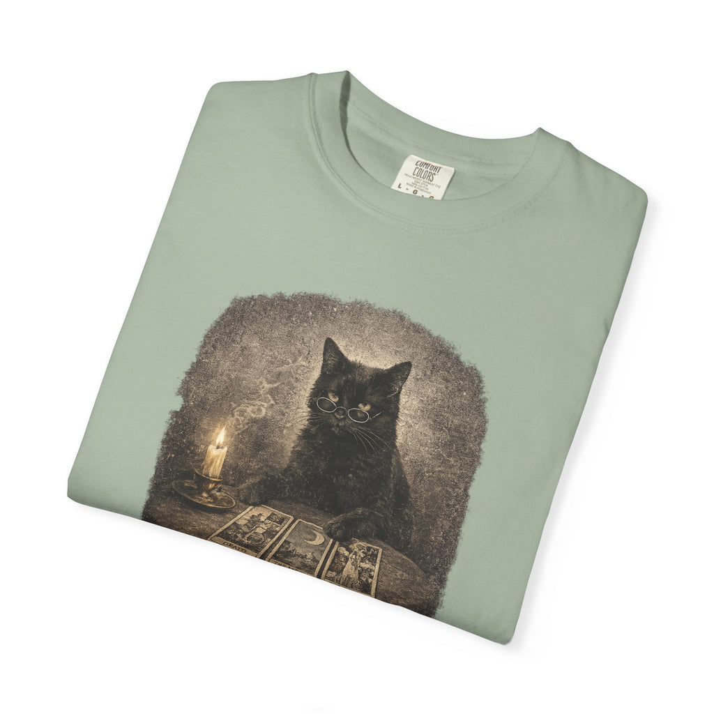 Tarot Cat T-Shirt — Black Cat Fortune Teller Graphic Tee