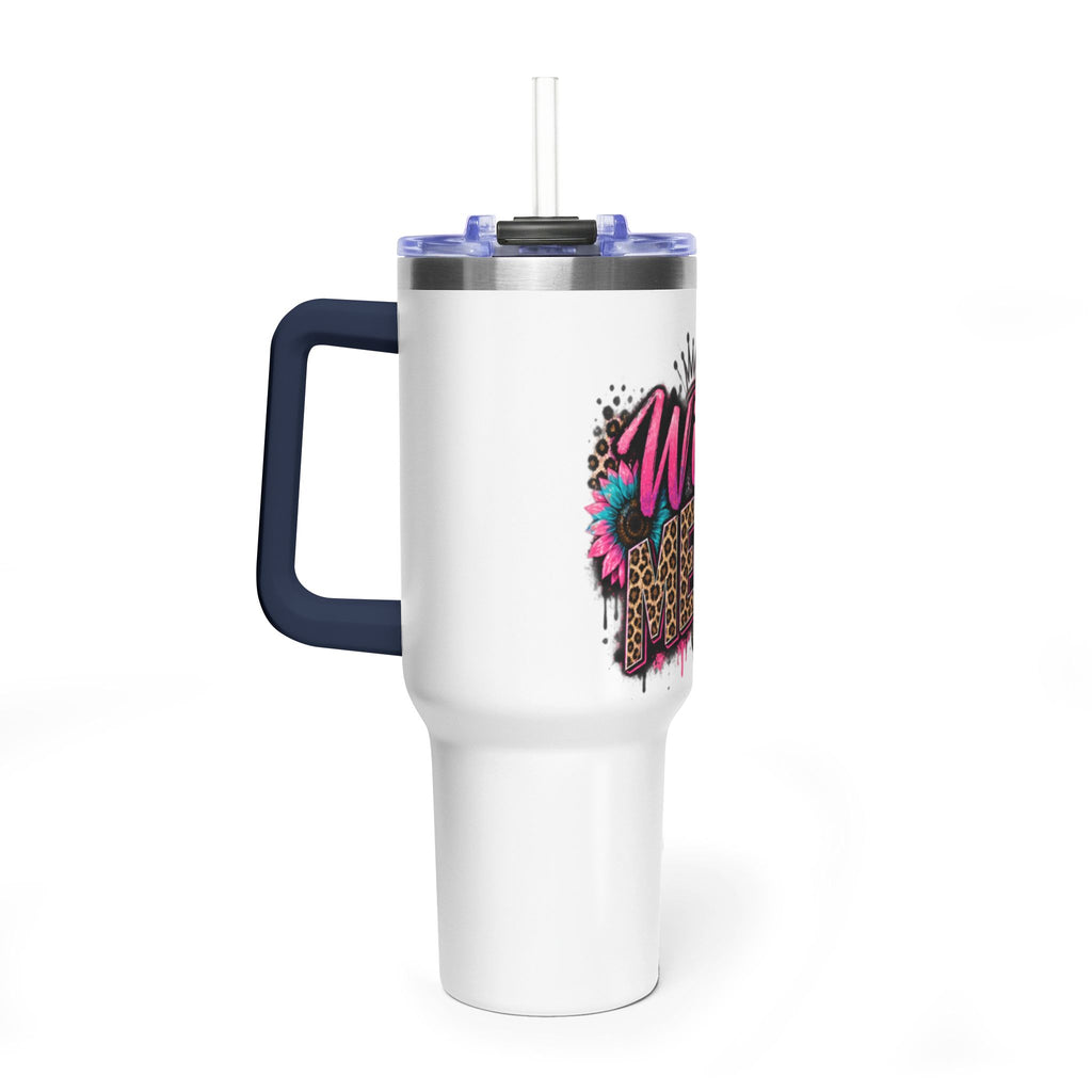 40oz Tumbler - "Wild Mom" Leopard Print Thermal Travel Cup