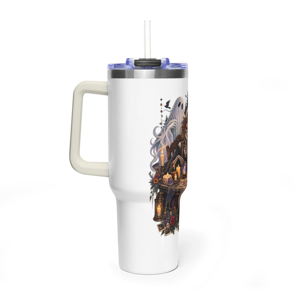 40oz Halloween Witch & Ghost Tumbler – Spooky Cottage Thermal Travel Mug