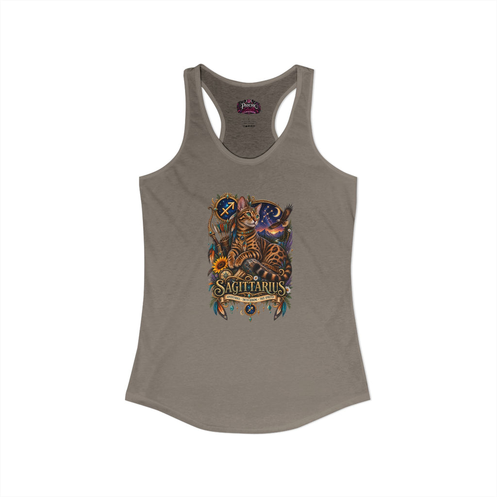 Sagittarius Bengal Cat Zodiac Tank- Celestial Astrology Cat Lover Tank