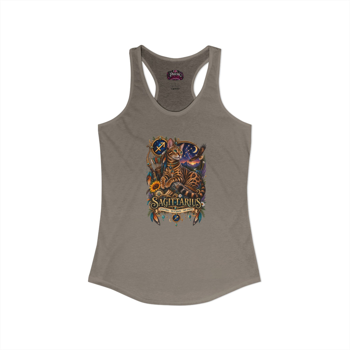 Sagittarius Bengal Cat Zodiac Tank- Celestial Astrology Cat Lover Tank