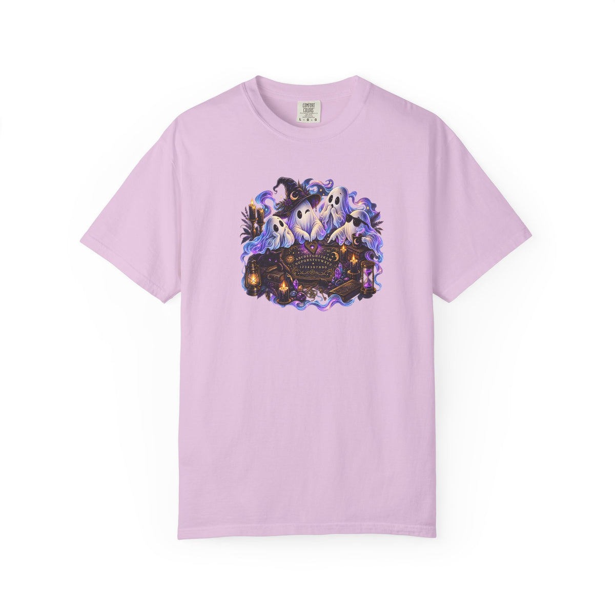 Halloween Ghost Crew T-Shirt — Spooky Night Pumpkin & Bats Graphic Tee
