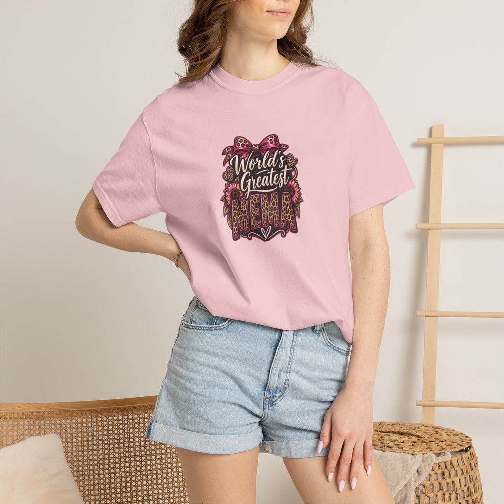 T-Shirt — "World's Greatest Mama" Floral Graphic Tee