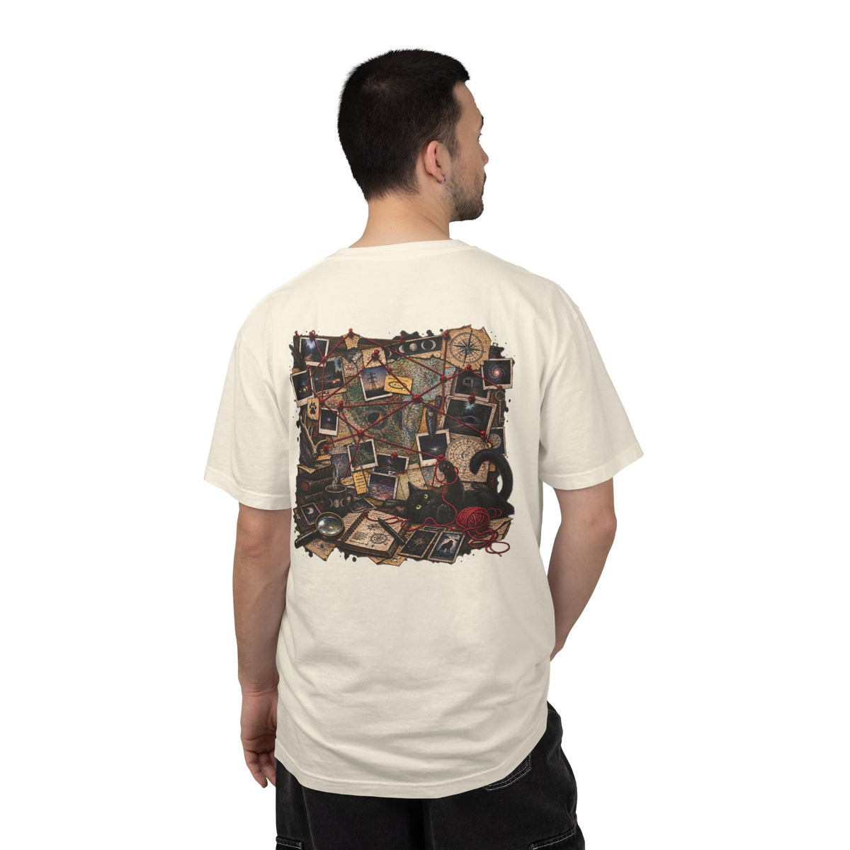 Mystery Evidence Board T-Shirt — Crime Scene Collage Graphic Tee