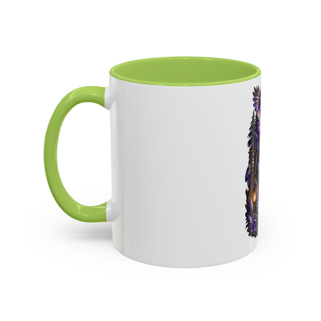 Guided by the Unseen Coffee Mug — Wolf & Owl Spirit Animal Accent Mug (11/15oz)