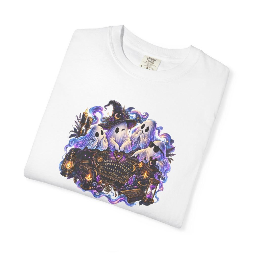 Halloween Ghost Crew T-Shirt — Spooky Night Pumpkin & Bats Graphic Tee