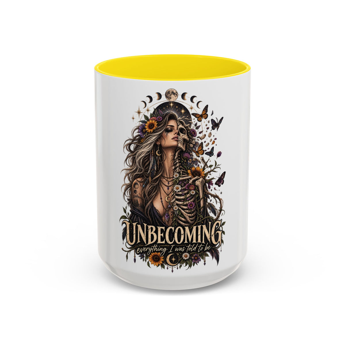 Ghost Hug Mug — Cute Ghost Holding Black Cat Accent Coffee Mug (11/15oz)