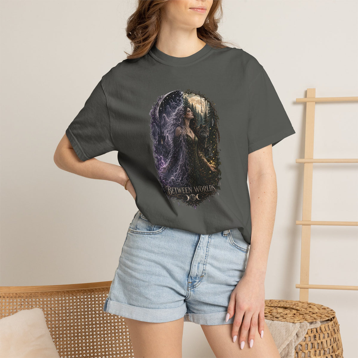 Fantasy Forest T-Shirt — "Between Worlds" Witchy Art Tee