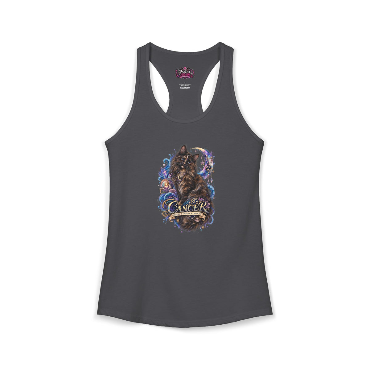 Cancer Zodiac Tortoiseshell Cat  Tank- Celestial Astrology Cat Lover Tank