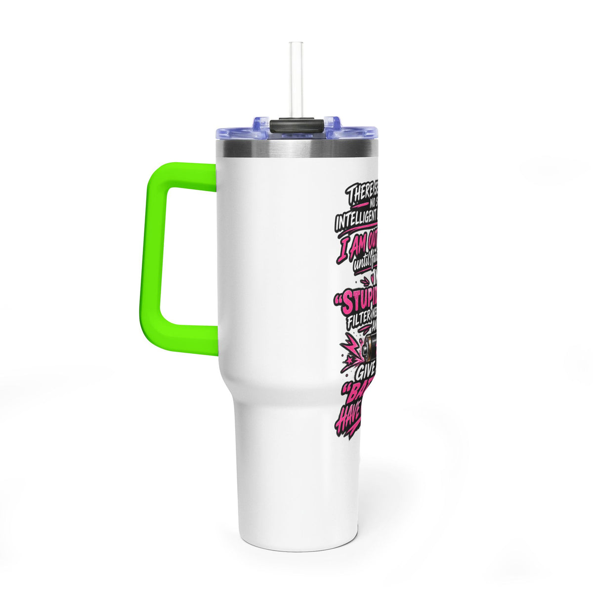 40oz Thermal Tumbler – Funny "Out of Order" Battery Joke Travel Mug