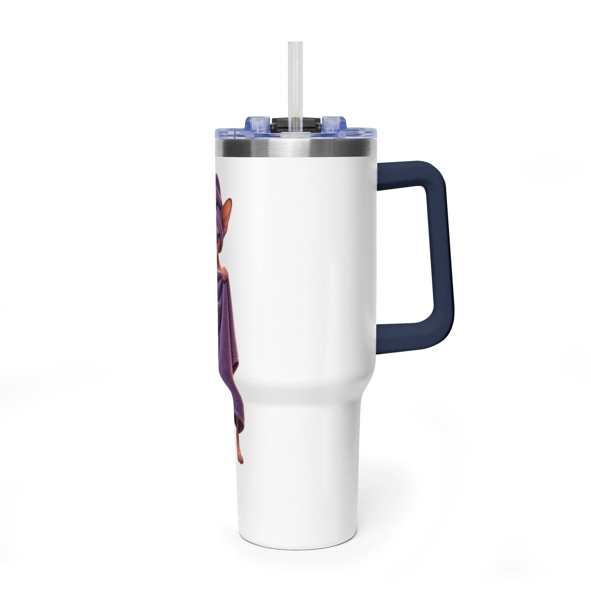 40oz Sphinx Cat Spa Tumbler — Sphynx With Towel Insulated Travel Mug