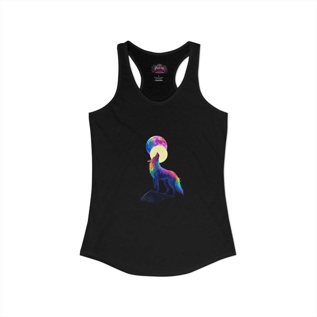 Rainbow Wolf Tank Top | Women's Racerback