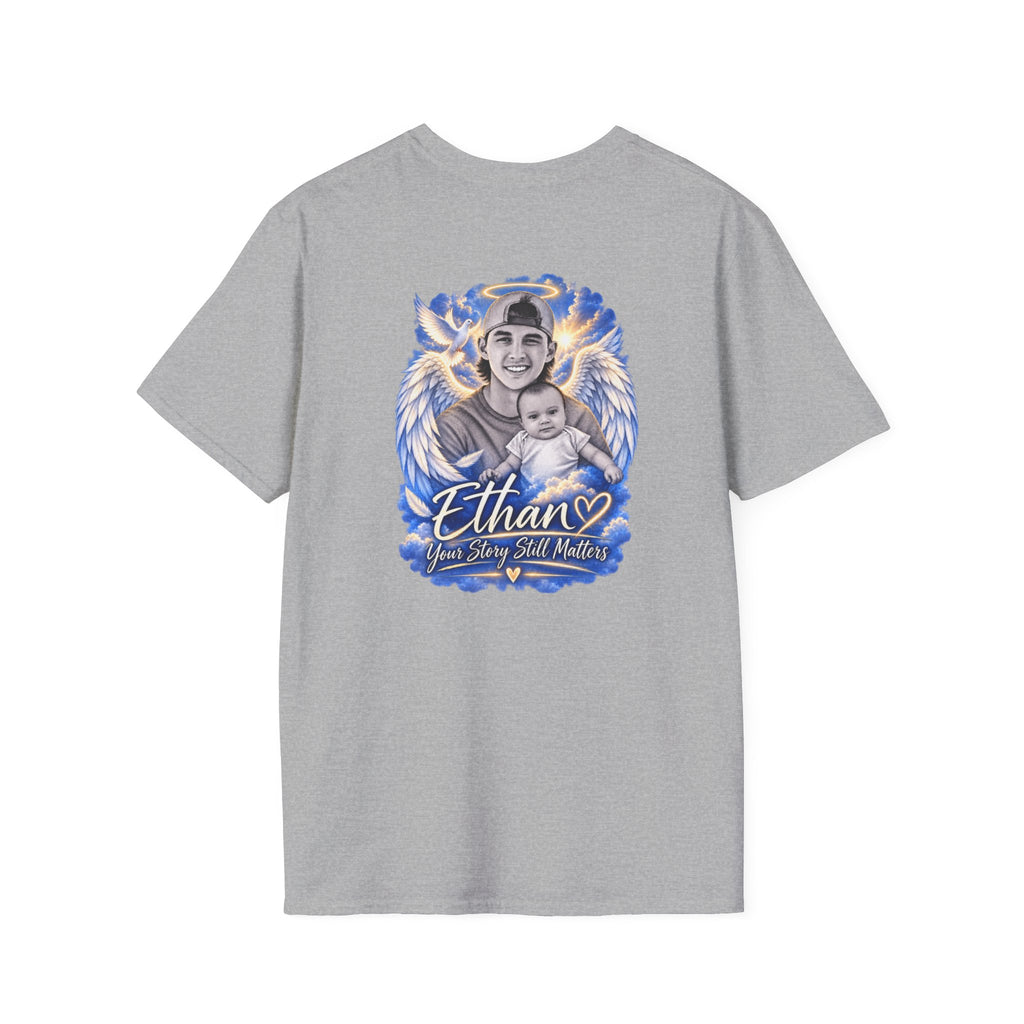 T-Shirt — "Justice for Ethan" " Your story still matters" Memorial Tee ( Angel Wing Edition)