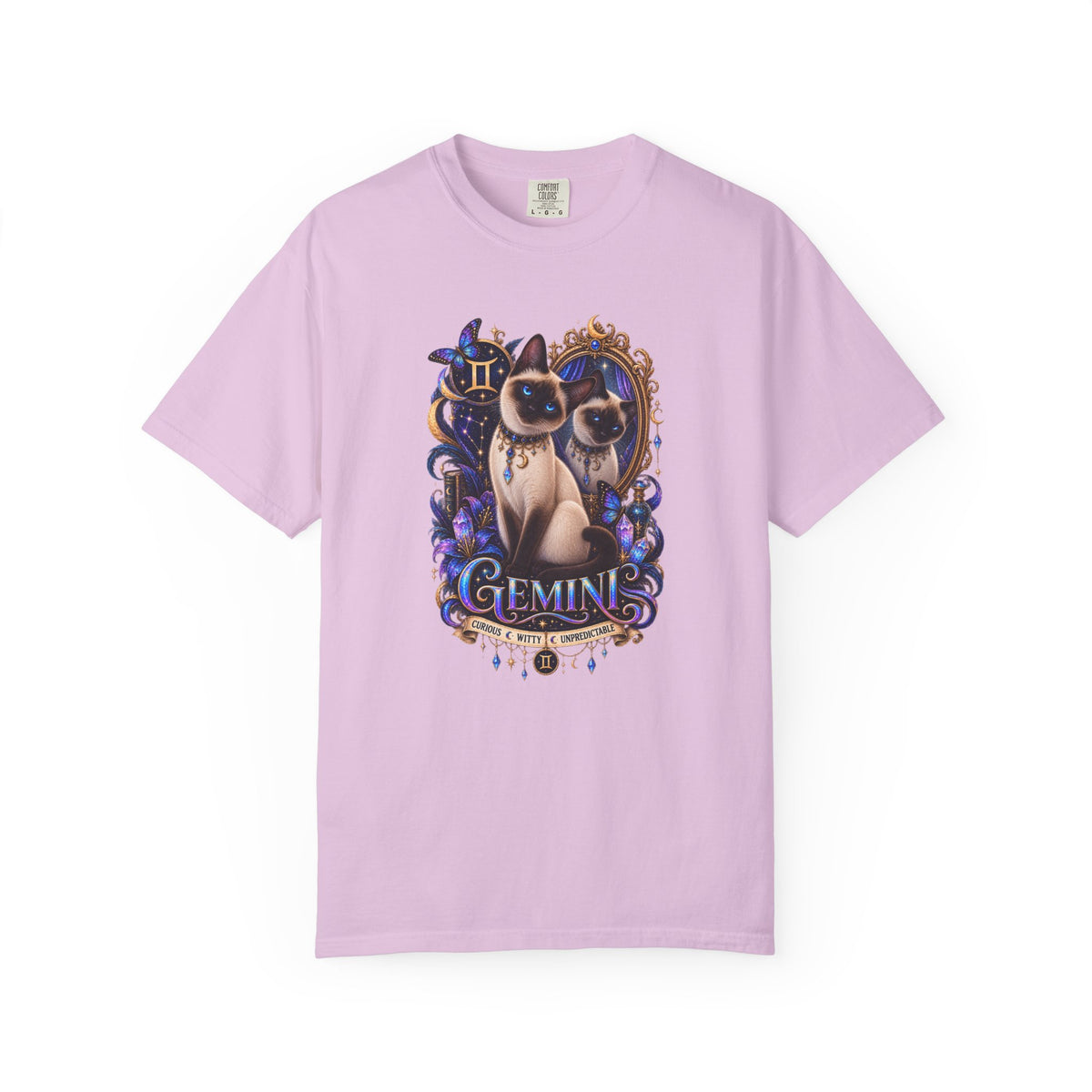 Gemini Siamese Zodiac Cats T-Shirt — Siamese Twin Astrology Tee