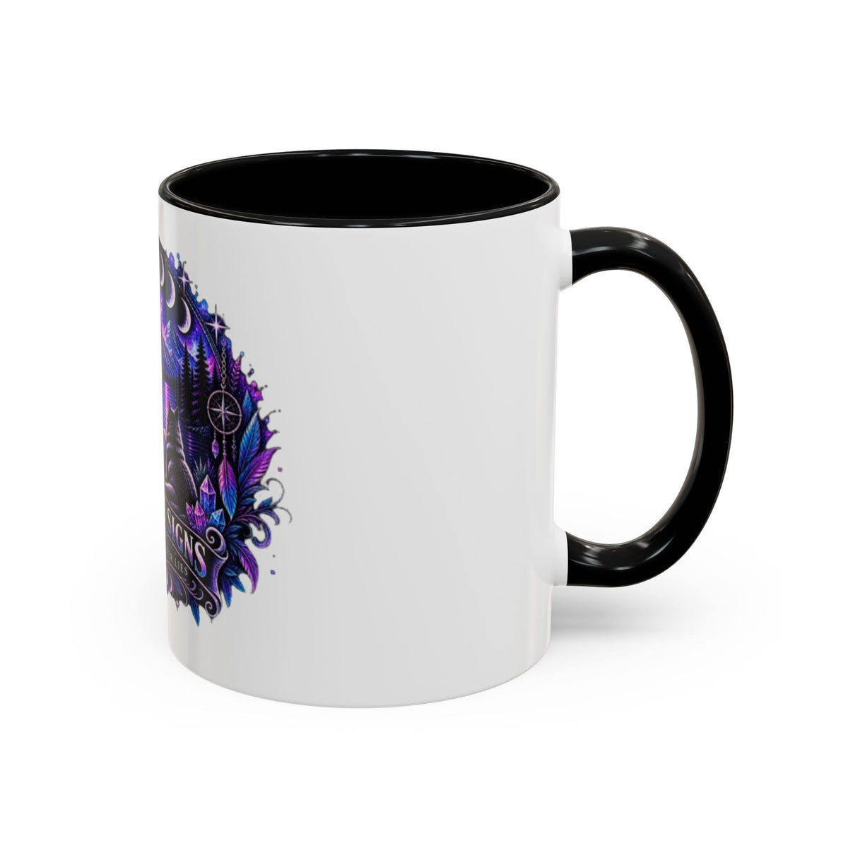 Mystic Moon Coffee Mug — "Trust the Signs" Night Sky Design