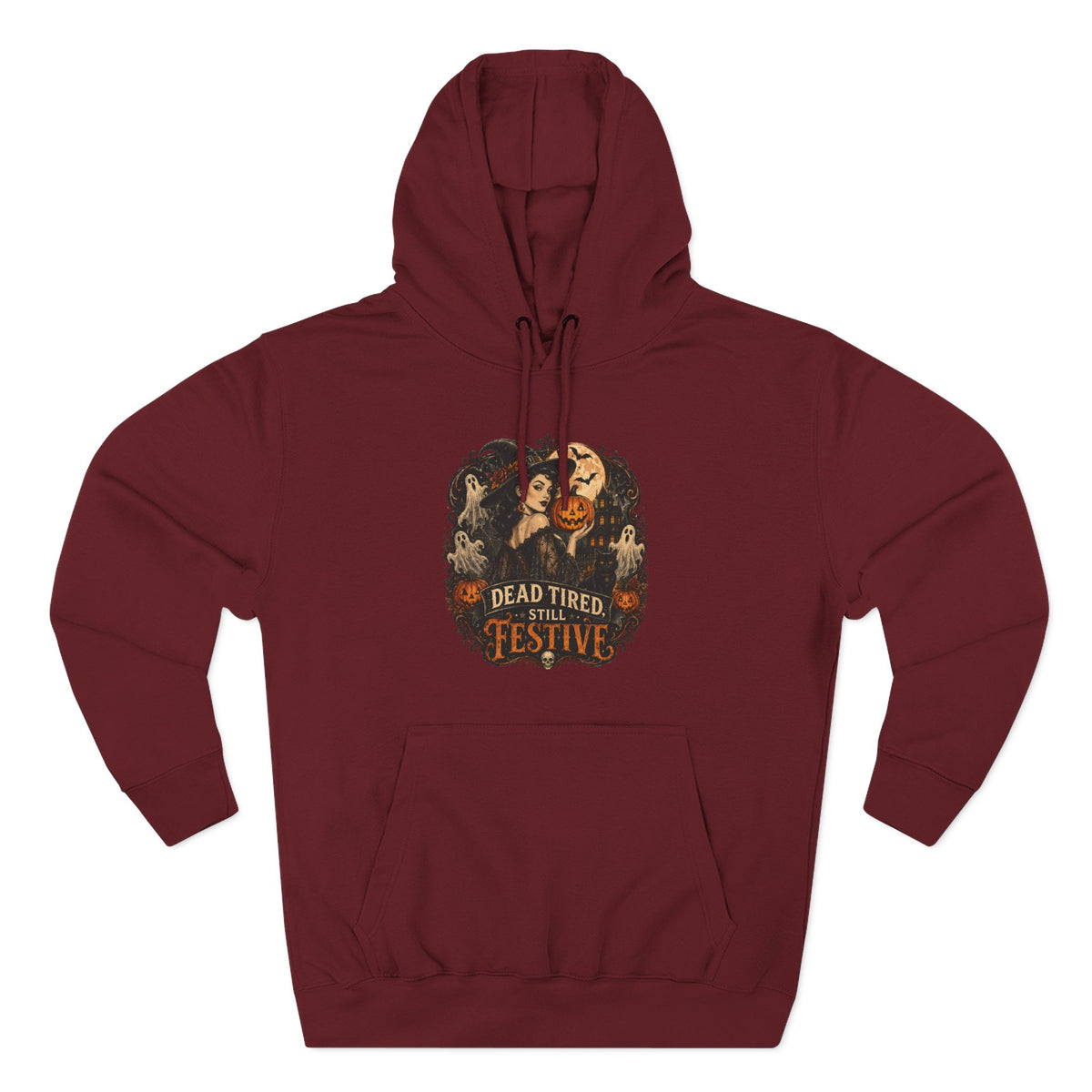Dead Tired but Festive Hoodie — Funny Halloween Pullover