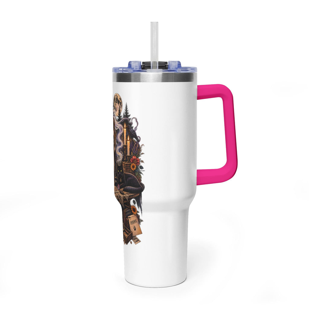40oz Halloween Witch & Ghost Tumbler – Spooky Cottage Thermal Travel Mug