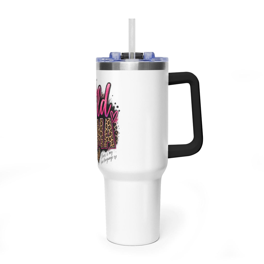 40oz Tumbler - "Wild Mom" Leopard Print Thermal Travel Cup