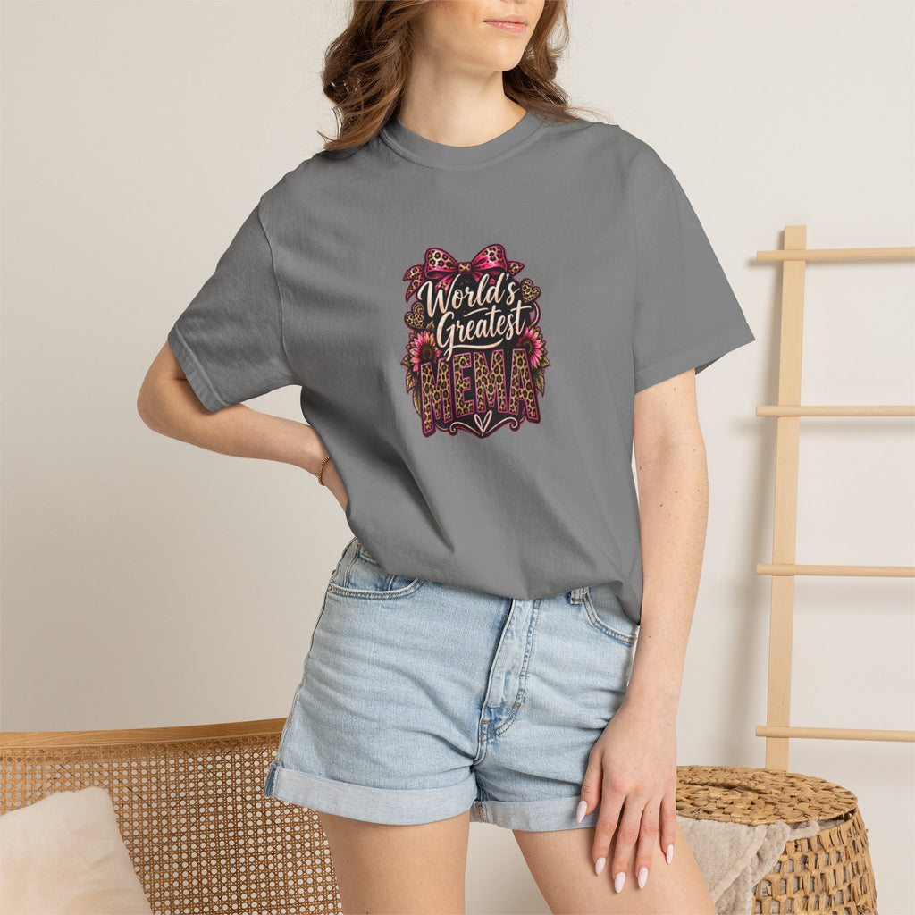 T-Shirt — "World's Greatest Mama" Floral Graphic Tee