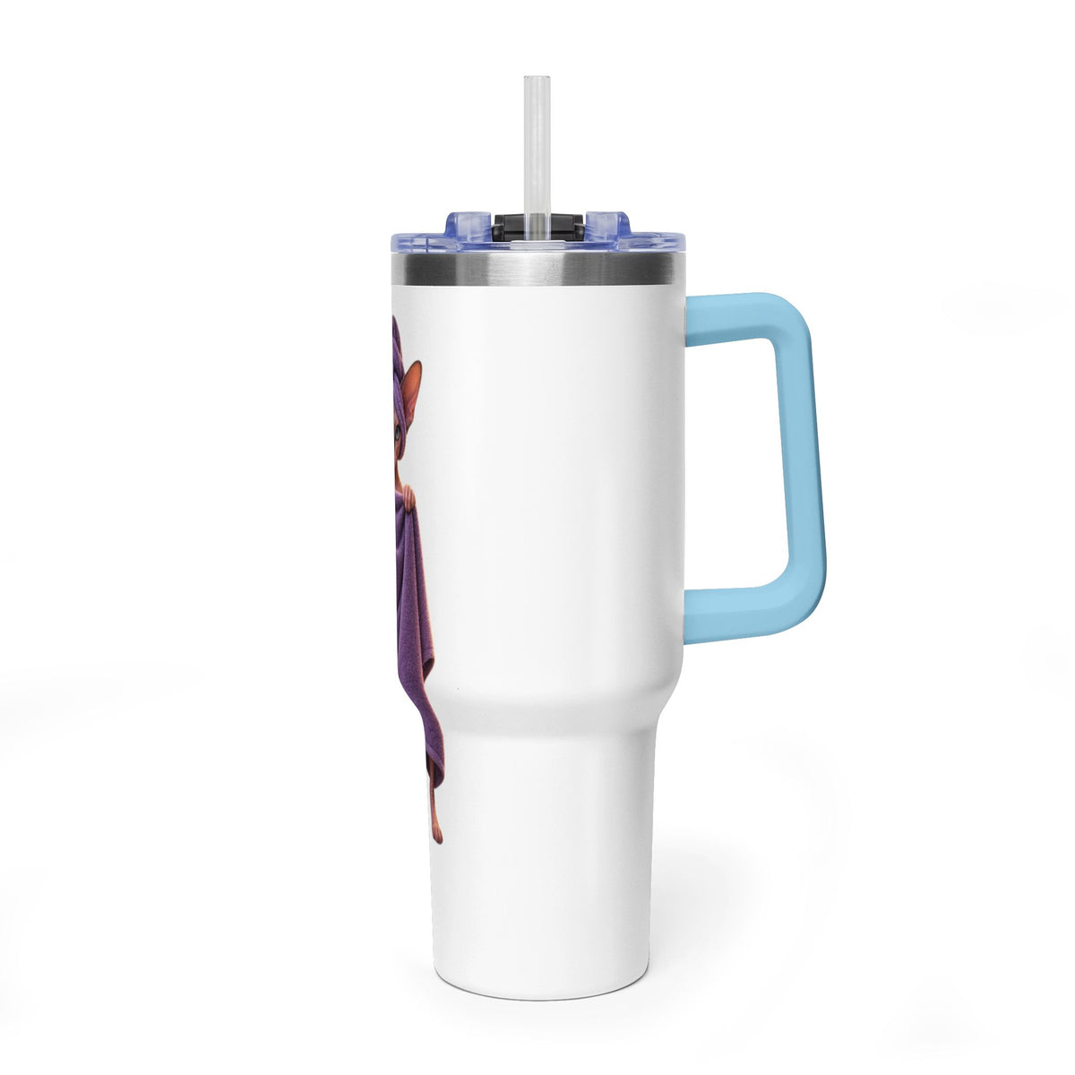 40oz Sphinx Cat Spa Tumbler — Sphynx With Towel Insulated Travel Mug