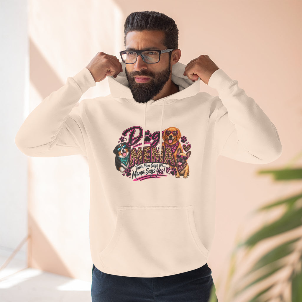 Dog Mema Hoodie — Cute Paw Print Graphic Pullover for Grandma Dog lovers